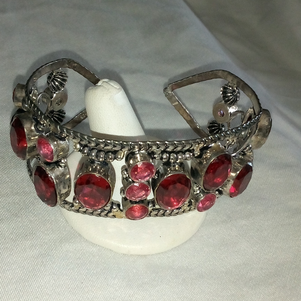 Vintage rhodolite cuff